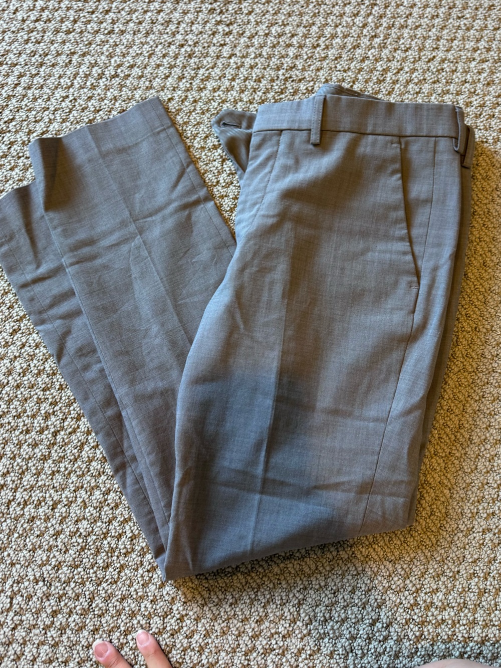 Express Men's Light Gray Dress Pants - Tailored Office Trousers